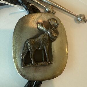 Tony Sanchez Sterling Silver Moose Bolo Tie
